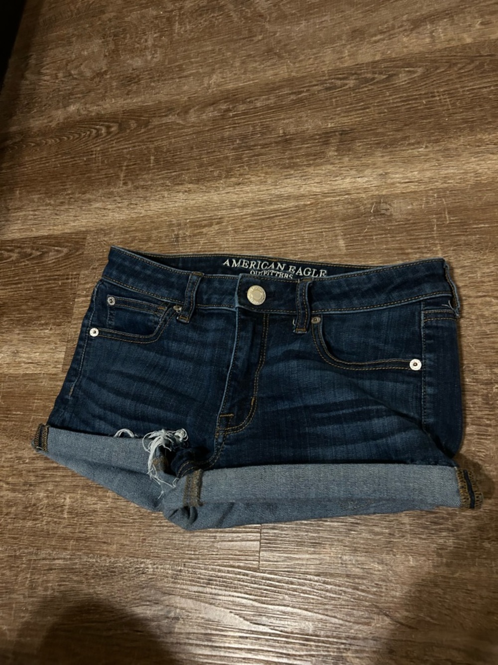 American Eagle Dark Wash Denim Shorties